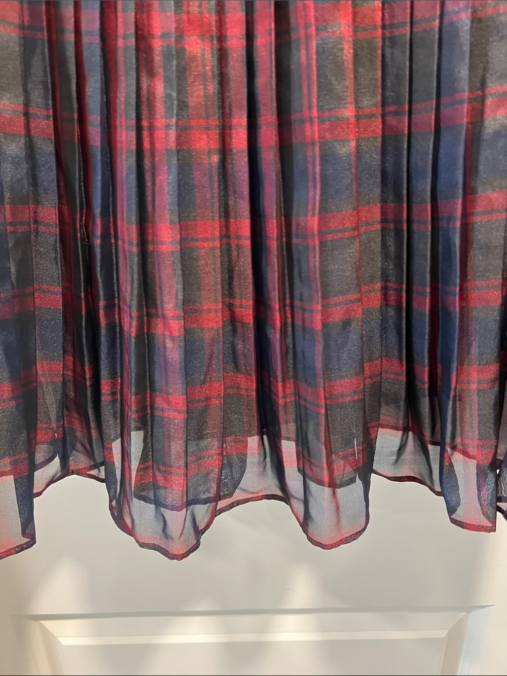 J. Crew Pleated shirt-dress in Stewart tartan print Size 12 NWT - Picture 9 of 12